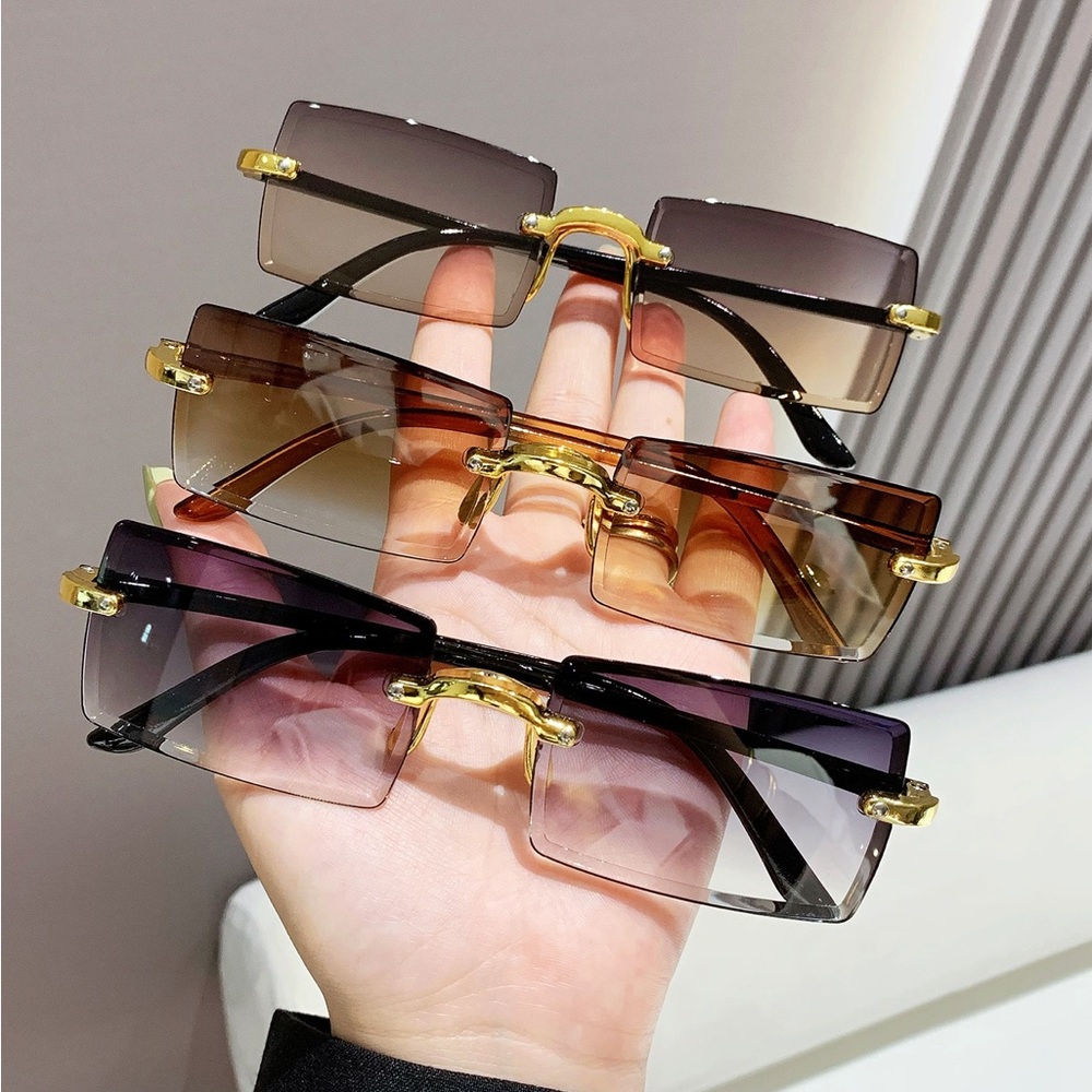 3 piece Elegant Gold-Trimmed Sunglasses Collection